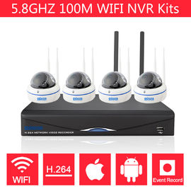 5.8GHZ 720P / 960P NVR Kit , CCTV Security Video Wifi Megapixel IP Camera