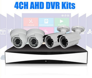 Infrared 4CH P2P AHD Security DVR Kit 720P Day / Night Bullet / Dome Cameras