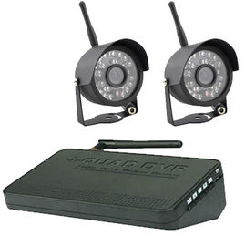 U - shaped bracket 4 channel Wireless DVR Security Camera System with 17 dBm antenna