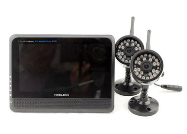 AV recording 4 Ch Wireless Outdoor Security Camera System With DVR And full color LCD Monitor