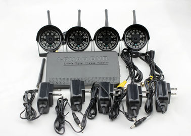 4 channel 4 camera DVR security system wireless receiver box for video output