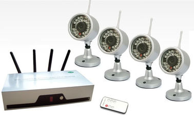 Real time 4 CH Wireless camera Security Systems by 2.4GHz - 2.485GHz analogue RF modulation