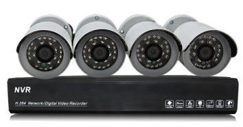 1.0 Megapixel IP Bullet wireless security camera systems NVR Kits