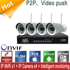 Onvif 4CH 1080P WIFI NVR IP Camera DVR 1920 x 1080 For IOS / Android