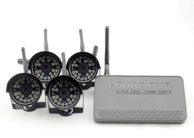 Digital RF Four Camera 4 channel DVR security system Support SD / TF card