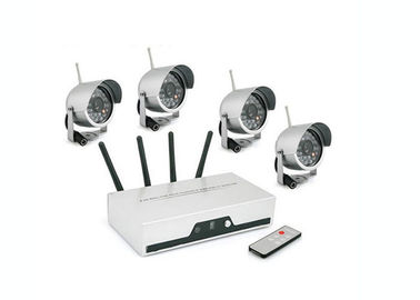 Omni - directional bracket Family 4 Channel Wireless security system , 300m transmit range