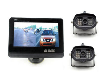 2 channels 2 camera waterproof van / trailer wireless car backup camera with 7 inch monitor